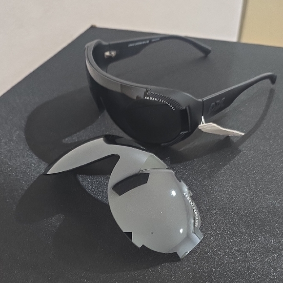 Armani Exchange Black Sunglasses with Extra Lenses NEW - Picture 1 of 8
